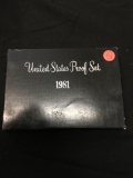 United States Proof Set 1981 Vintage Coin Set W/ Case