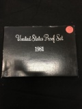 United States Proof Set 1981 Vintage Coin Set W/ Case