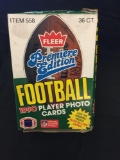 Complete Box Fleer 1990 Premiere Edition Football Hobby Box 36 Pack Box