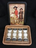William Innes Sealed 12 Spalding Black Dot Golf Balls