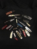 Cool Vintage lot of 20+ Pocket Knives All Unique