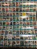 Unique Sheet of Uncut Topps Football Cards