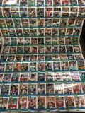 Unique Sheet of Uncut Topps Football Cards