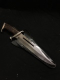 Huge RAMBO III Hunting Knife Hibben Knives in Leather Sheath