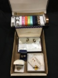 Tray Full of Estate Jewelry - Most in Jewerly Boxes from Estate - Includes Sterling and Gemstones