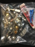 Bag of Mixed Collector Spoons from Estate - Unsearched - Silver?