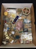 Tray of Miscellaneous Estate Jewelry, Crystals, Souvenirs and Other Collectibles from Estate -