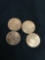 4 Count Lot of 1/4 Ounce .999 Fine COPPER Bullion Rounds - 1 Total Ounce