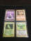 WOW Lot of Four 1ST EDITION SHADOWLESS BASE SET Pokemon Cards from Collection