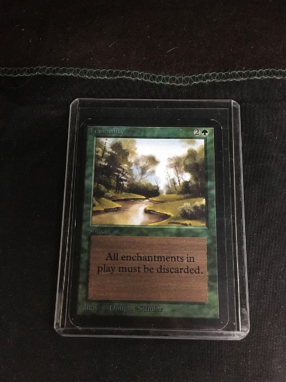 Magic the Gathering TRANQUILITY Vintage ALPHA Trading Card from Collection