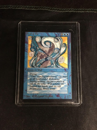 Magic the Gathering WALL OF AIR Vintage ALPHA Trading Card from Collection
