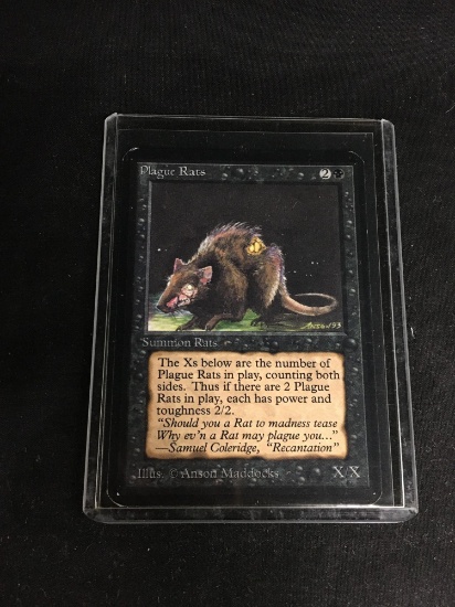 Magic the Gathering PLAGUE RATS Vintage ALPHA Trading Card from Collection