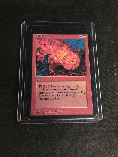 Magic the Gathering FIREBALL Vintage ALPHA Trading Card from Collection