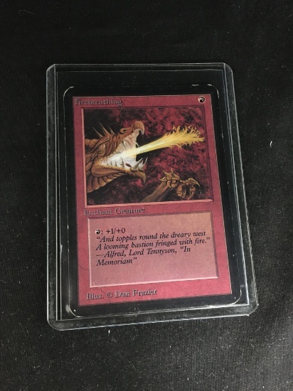 Magic the Gathering FIREBREATHING Vintage ALPHA Trading Card from Collection