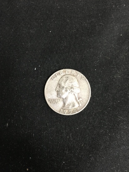 1954-D United States Washington Silver Quarter - 90% Silver Coin