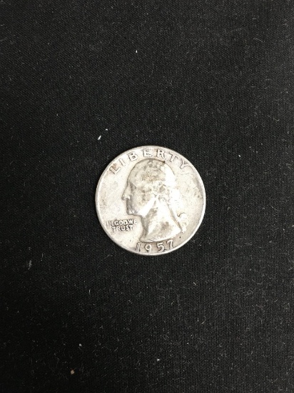 1957-D United States Washington Silver Quarter - 90% Silver Coin