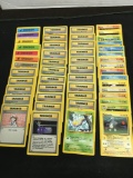 Pokemon Complete 102 Card Unlimited Base Set from Collection - Medium Play Average