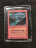 Magic the Gathering LIGHTNING BOLT Vintage ALPHA Trading Card from Collection