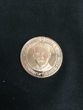 1 Ounce .999 Fine Copper BARACK OBAMA Presidential Cooper Bullion Round Coin