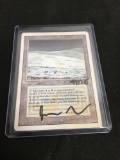 SIGNED Magic the Gathering TUNDRA Revised Dual Land -WOW