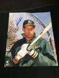 Hand Signed WALT WEISS A's Autographed 8x10 Photo (Photo is wrinkled)