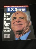 Hand Signed JOHN MCCAIN Autographed US News & World Report Magazine