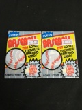 Lot of 2 Sealed 1989 Fleer Baseball Wax Packs - Errors? Rookies?