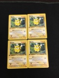 Lot of Four 1st Edition Jungle Pikachu Pokemon Cards