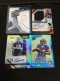 Lot of 4 Autograph & Refractor Sports Cards