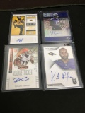 Lot of 4 Autograph & Refractor Sports Cards