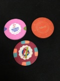 Lot of 3 Vintage Casino Poker Chips from Collection