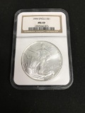 NGC Graded 1995 American Eagle 1 OZ .999 Fine Silver Bullion Coin - MS69