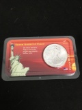 WOW 1991 United States Mint 1 OZ .999 Fine Silver American Eagle Coin - NICE