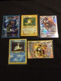 Lot of 5 Holo Holofoil Pokemon Cards from Collection