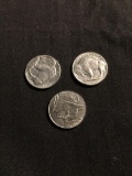 WOW Amazing Hand Carved Hobo Buffalo Nickel Lot of 3 Coins - RARE Artwork