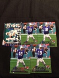 Lot of 5 EARLY Peyton Manning Colts NFL Football Cards
