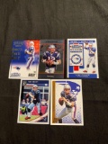 5 Card Lot of TOM BRADY New England Patriots Football Cards
