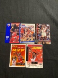 5 Card Lot of MICHAEL JORDAN Chicago Bulls Basketball Cards