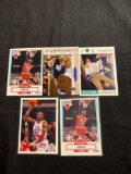 5 Card Lot of MICHAEL JORDAN Chicago Bulls Basketball Cards