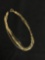 Seven Strands 0.75mm Wide Serpentine Link 4mm Wide 7in Long Italian Made Gold-Tone Sterling Silver