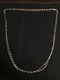 Unique Link 3mm Wide 52in Long Italian Made Sterling Silver Chain