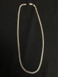 Mesh Link 3.75mm Wide 18in Long High Polished Italian Made Sterling Silver Chain