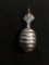 ND Designer 60x26x10mm Scallop Detailed Sterling Silver Perfume Bottle Pendant