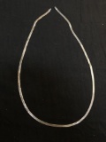 Herringbone Link 3.5mm Wide 24in Long Italian Made High Polished Sterling Silver Necklace