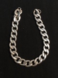 Medium Gauge Curb Link 8.5mm Wide Sterling Silver Bracelet