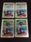 4 Card Lot of CRAIG BIGGIO Astros 1989 Topps ROOKIE Cards from Collection