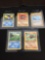 WOW Lot of 5 Vintage 1st Edition Pokemon Cards from AMAZING COLLECTION