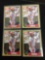 4 Card Lot of 1987 Topps #648 BARRY LARKIN Reds ROOKIE Baseball Card