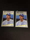2 Card Lot of 1989 Fleer Update RANDY JOHNSON Mariners ROOKIE Baseball Cards