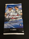 Factory Sealed 2020 Topps Chrome Baseball 4 Card Back - NEW RELEASE